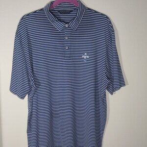Polo Golf Ralph Lauren Men's Blue & White Striped Polo Shirt Size XL